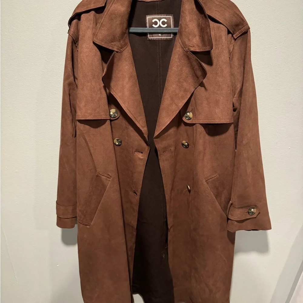 Culture Couture Brown Trench Coat - Picture 3 of 5